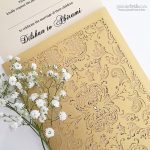 B Wedding Invitations with laser cut details and Ganesh image.